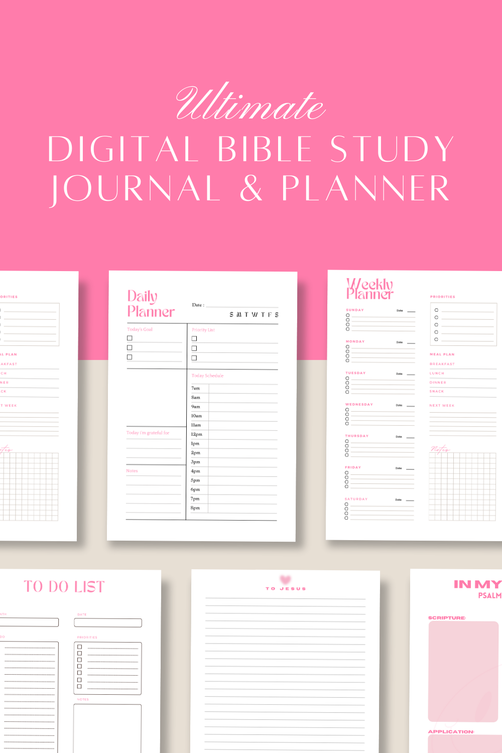 Digital Bible Study Journal & Planner